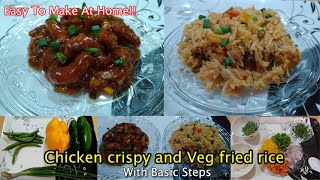 HOW TO MAKE Chicken crispy & Veg fried rice DISH | COOKING RECIPES | MUMBAI | coupons.offersget.com