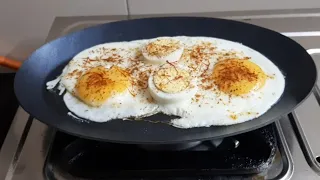 Omelette cooking on sizzler plate 🍳😋 Eggs recipe 💛😍